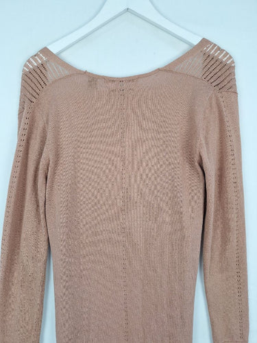 Second-Hand - Scotch & Soda Clay Long Line Crochet Cardigan Size XS - SwapUp