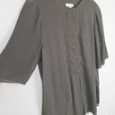 Second-Hand - Reiss Charcoal Front Pleat Flowy Top Size 8 - SwapUp