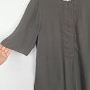 Second-Hand - Reiss Charcoal Front Pleat Flowy Top Size 8 - SwapUp