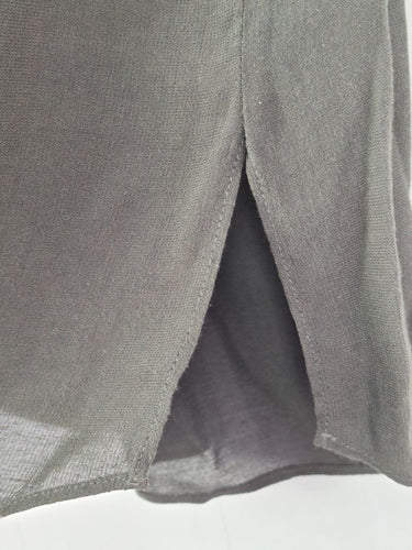 Second-Hand - Reiss Charcoal Front Pleat Flowy Top Size 8 - SwapUp