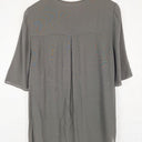 Second-Hand - Reiss Charcoal Front Pleat Flowy Top Size 8 - SwapUp