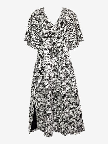 Witchery Linen Blend Spotted Maxi Dress Size 10