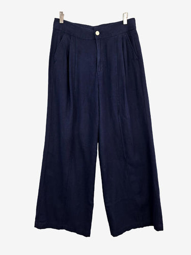 Christian Siriano Navy Wide-Leg Classic Pants Size 12