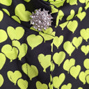 Second-Hand - Cras Acid Green Love Heart Shirt Size M - SwapUp