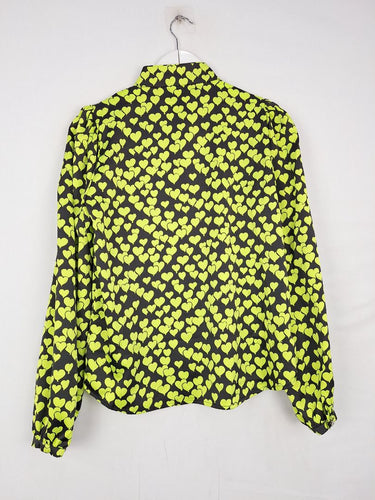 Second-Hand - Cras Acid Green Love Heart Shirt Size M - SwapUp