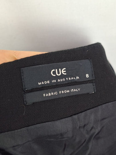Second-Hand - Cue Sweet Black Pleat Mini Skirt Size 8 - SwapUp