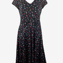 Second-Hand - Maiocchi Spotted Bow Waist V Neck Dress Size 8 - SwapUp