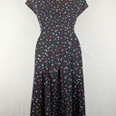Second-Hand - Maiocchi Spotted Bow Waist V Neck Dress Size 8 - SwapUp