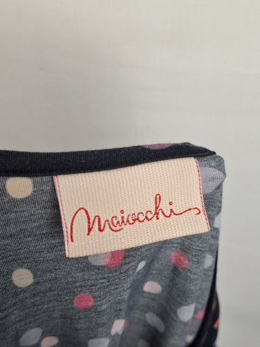 Second-Hand - Maiocchi Spotted Bow Waist V Neck Dress Size 8 - SwapUp