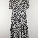 Second-Hand - Elise Designs Leafy Short Sleeve Shirt Dress Size 10 - SwapUp