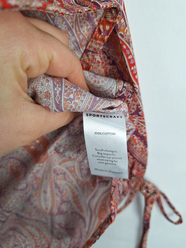 Second-Hand - Sportscraft Liberty Paisley Button Up Blouse Size 6 - SwapUp