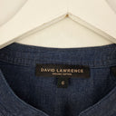Second-Hand - David Lawrence Indigo Denim Long Sleeve Blouse Size 6 - SwapUp