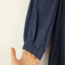 Second-Hand - David Lawrence Indigo Denim Long Sleeve Blouse Size 6 - SwapUp