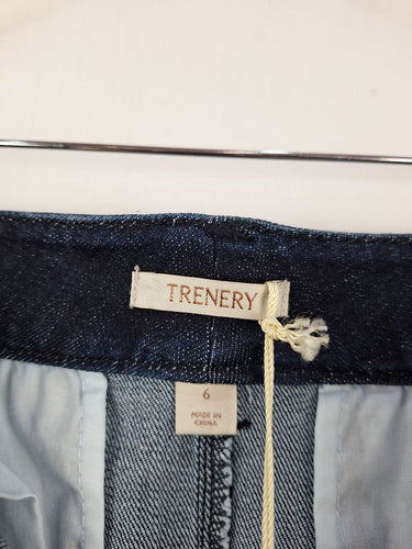 Second-Hand - Trenery Deep Indigo Denim Maxi Skirt Size 6 - SwapUp