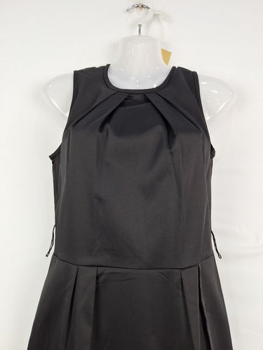 Second-Hand - Laura Ashley Ink Sheen Pleated Midi Dress Size 6 - SwapUp