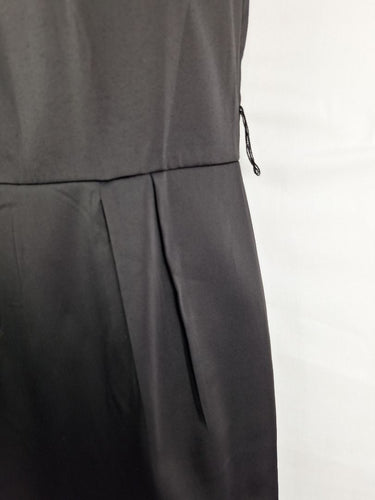 Second-Hand - Laura Ashley Ink Sheen Pleated Midi Dress Size 6 - SwapUp