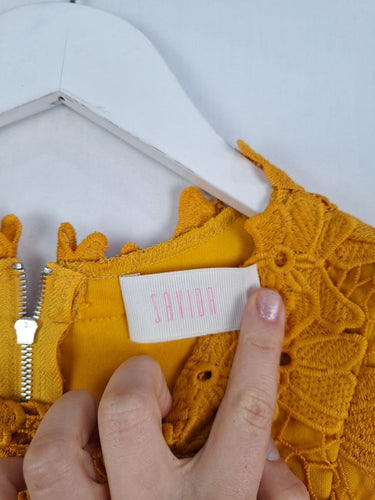 Second-Hand - Assorted Brands Marigold Lacey Evening Top Size S - SwapUp