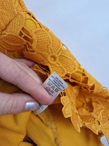 Second-Hand - Assorted Brands Marigold Lacey Evening Top Size S - SwapUp