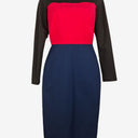 Second-Hand - Banana Republic Fitted Colour Block Midi Dress Size 4 - SwapUp