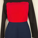 Second-Hand - Banana Republic Fitted Colour Block Midi Dress Size 4 - SwapUp