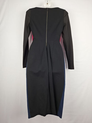 Second-Hand - Banana Republic Fitted Colour Block Midi Dress Size 4 - SwapUp