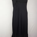 Second-Hand - Tiffany Treloar Black Silk Bubble Hem Maxi Dress Size 14 - SwapUp