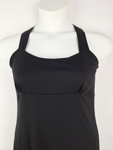 Second-Hand - Tiffany Treloar Black Silk Bubble Hem Maxi Dress Size 14 - SwapUp