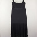 Second-Hand - Tiffany Treloar Black Silk Bubble Hem Maxi Dress Size 14 - SwapUp