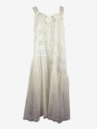 Trelise Cooper Extravagant White Lace Maxi Dress Size L