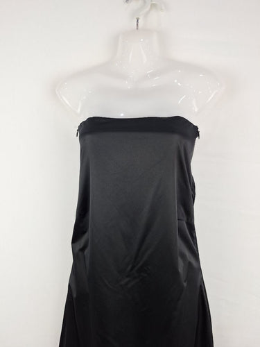 Second-Hand - Marty Samuels Satin Side Zip Strapless Dress Size M - SwapUp
