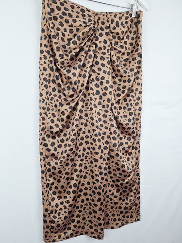 Second-Hand - Never Fully Dressed Ruched Front Leopard Skirt Size 12 - SwapUp