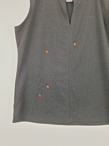 Second-Hand - Calvin Klein Crinkle Textured Keyhole Cut Out Top Size S - SwapUp
