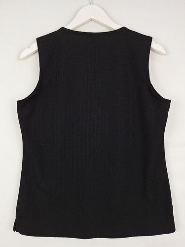 Second-Hand - Calvin Klein Crinkle Textured Keyhole Cut Out Top Size S - SwapUp