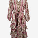 Second-Hand - Sheike Rose Reptile Chiffon Shirt Dress Size 10 - SwapUp