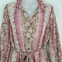 Second-Hand - Sheike Rose Reptile Chiffon Shirt Dress Size 10 - SwapUp
