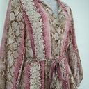 Second-Hand - Sheike Rose Reptile Chiffon Shirt Dress Size 10 - SwapUp