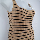 Second-Hand - White Closet Latte Ribbed Stripe Maxi Dress Size L - SwapUp