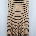 Second-Hand - White Closet Latte Ribbed Stripe Maxi Dress Size L - SwapUp