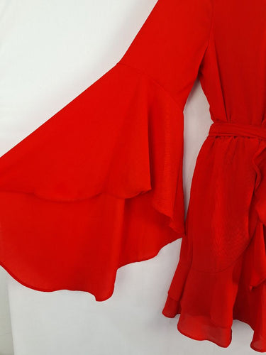 Second-Hand - Tussah Vibrant Red Feminine Playsuit Size 10 - SwapUp