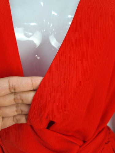 Second-Hand - Tussah Vibrant Red Feminine Playsuit Size 10 - SwapUp