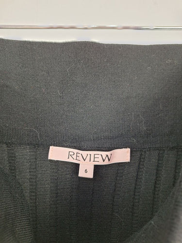 Second-Hand - Review Wide Waist Knitted Rib Skirt Size 6 - SwapUp