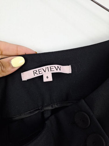 Second-Hand - Review Elevated Basic Black Tailored Pants Size 6 - SwapUp