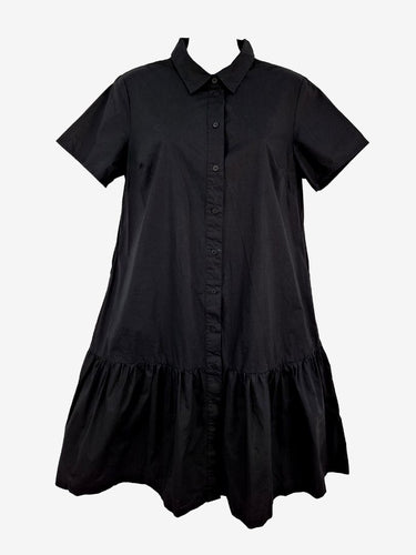 Gorman Drop Waist Black Shirt Dress Size 8