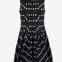 Second-Hand - Cue Blue Grid Bubble Hem Dress Size 6 - SwapUp