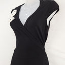 Second-Hand - Review Jersey Flower Applique Wrap Dress Size 6 - SwapUp