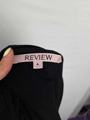 Second-Hand - Review Jersey Flower Applique Wrap Dress Size 6 - SwapUp