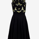 Second-Hand - French Connection Sequin Top Chiffon Midi Dress Size 6 - SwapUp