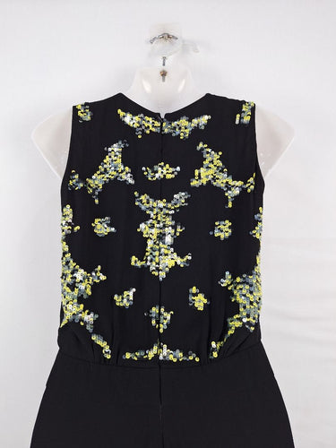 Second-Hand - French Connection Sequin Top Chiffon Midi Dress Size 6 - SwapUp