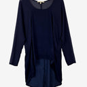 Second-Hand - Kingan Jones Royal Navy Sheer Sleeved Top Size 14 - SwapUp
