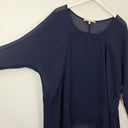 Second-Hand - Kingan Jones Royal Navy Sheer Sleeved Top Size 14 - SwapUp